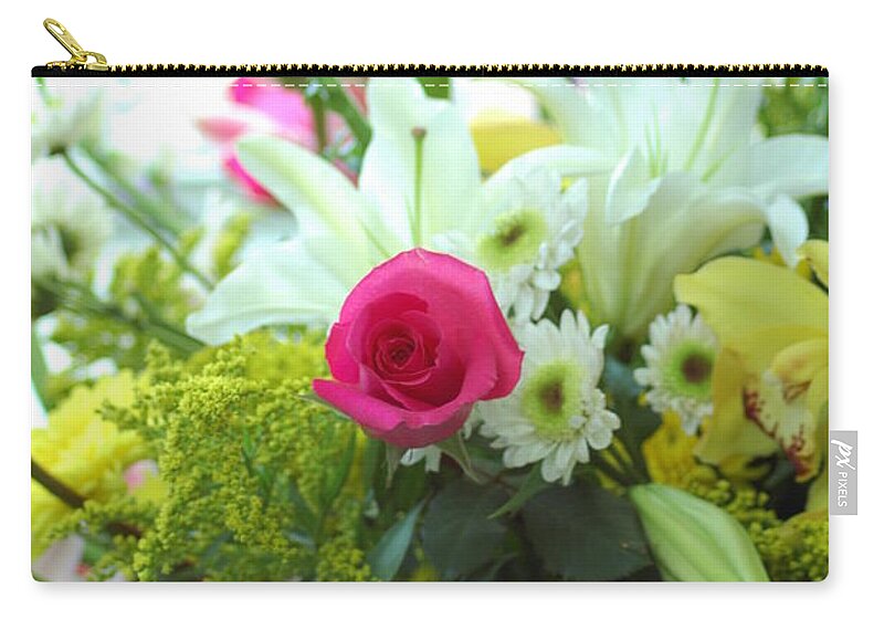 Floral Zip Pouch featuring the photograph Stand Out by M West