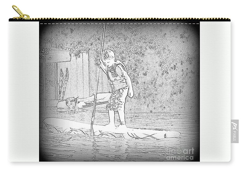 Sup Zip Pouch featuring the photograph Stand Up Paddle by Susan Garren