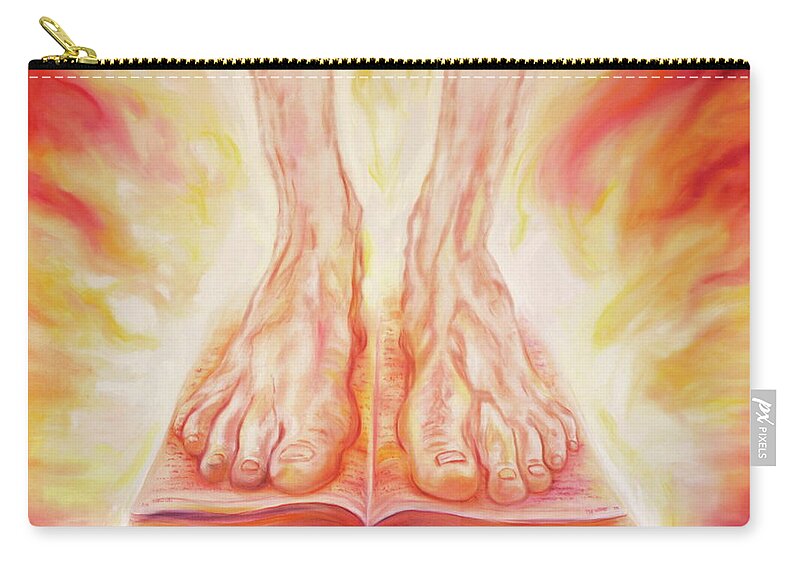 Feet Zip Pouch featuring the painting Standing on The Promises by Jeanette Sthamann