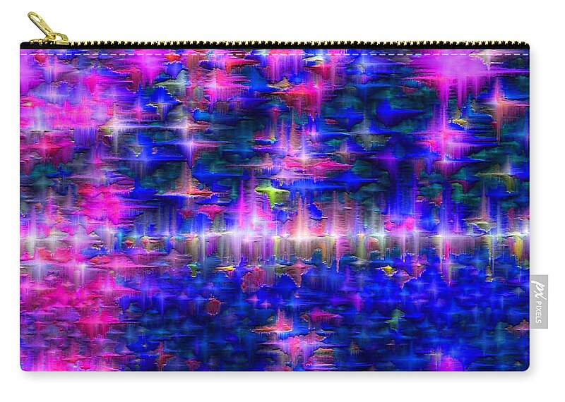 Abstract Art Zip Pouch featuring the mixed media Star Gardens by Carl Hunter