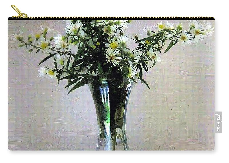 Still Life Zip Pouch featuring the painting Stars in a Vase by RC DeWinter