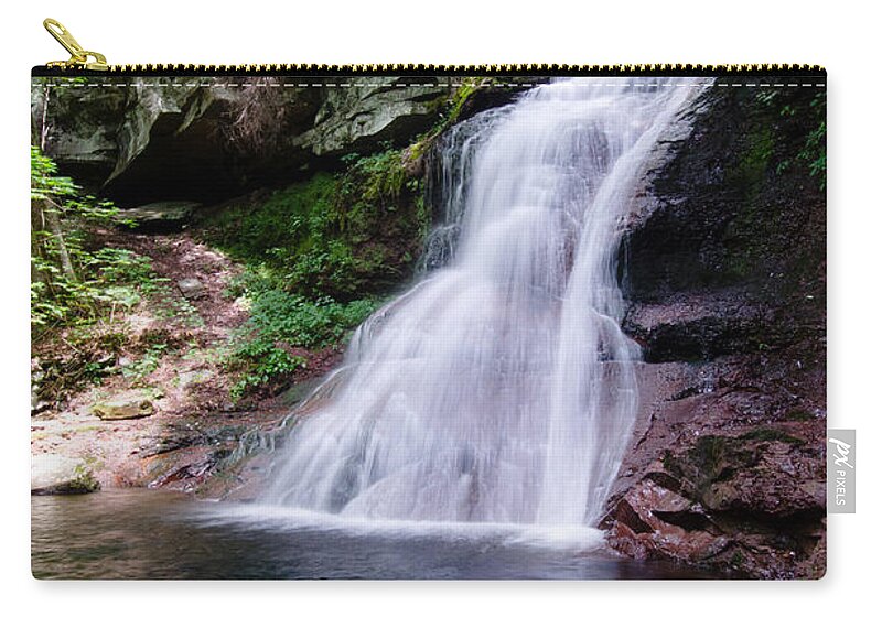 Cascade Waterfall Zip Pouch featuring the photograph Waterfall by Crystal Wightman