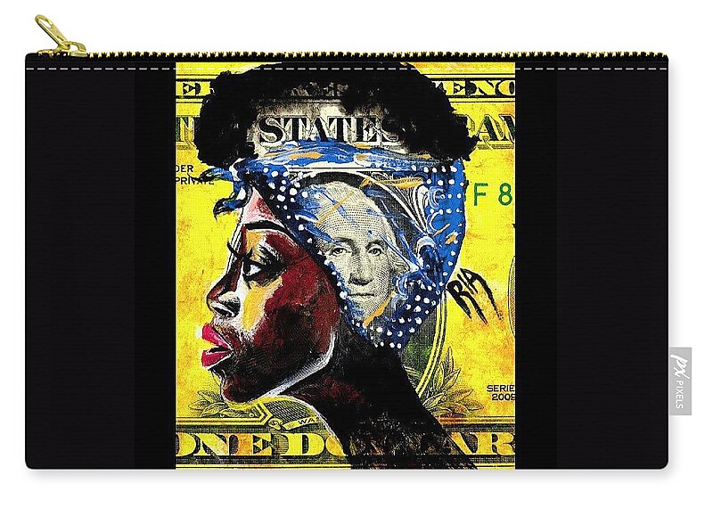  Zip Pouch featuring the photograph state Of Mind Closeup- Painting By by Artist RiA
