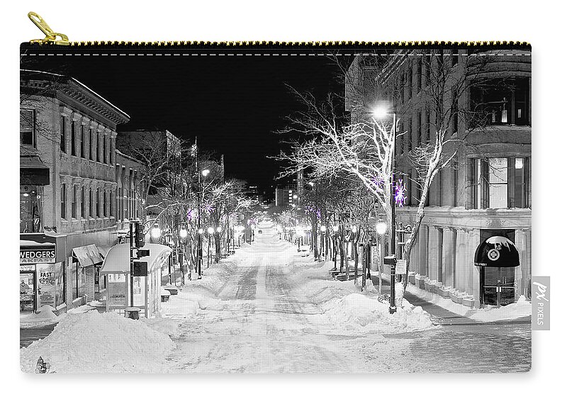 Capitol Carry-all Pouch featuring the photograph State Street Madison by Steven Ralser