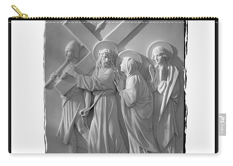 Stations Of The Cross Zip Pouch featuring the photograph Station I V by Sharon Elliott