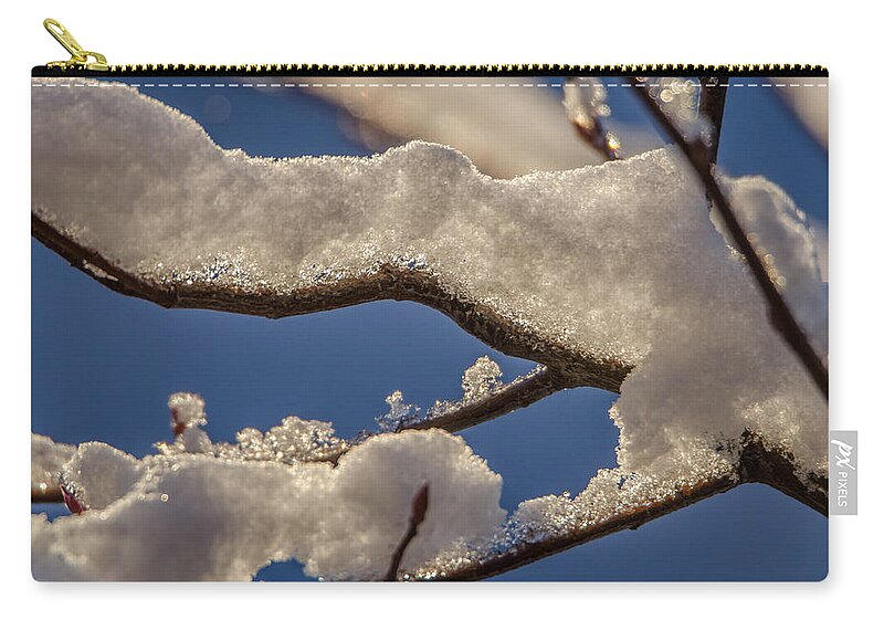 Branch Carry-all Pouch featuring the photograph Staying Warm by Steven Santamour