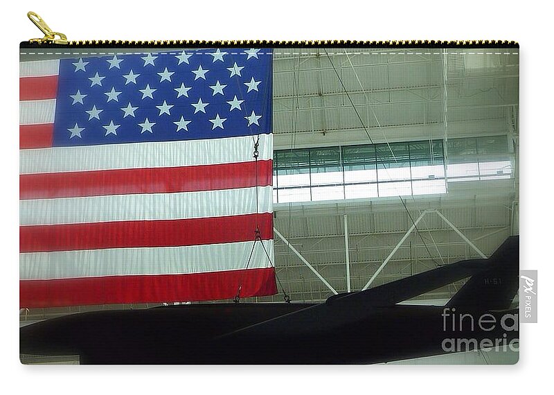 Usa American Flag Zip Pouch featuring the photograph Stealth by Susan Garren