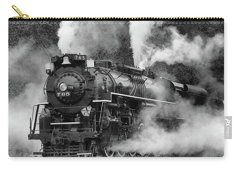  Railroad Carry-all Pouch featuring the photograph Steam Engine by Ann Bridges
