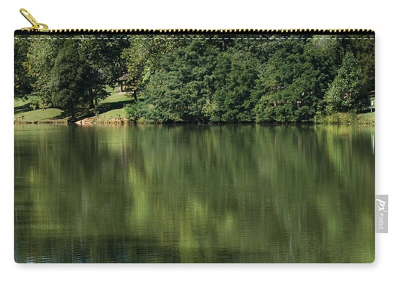 Bristol Zip Pouch featuring the photograph Steele Creek Park Reflections by Denise Beverly