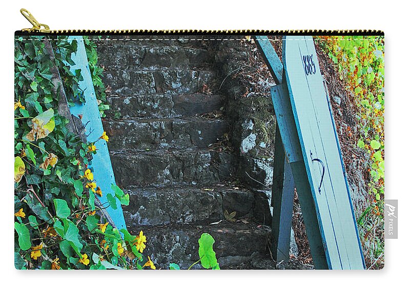Garden Zip Pouch featuring the photograph Steps to Somewhere by Connie Fox