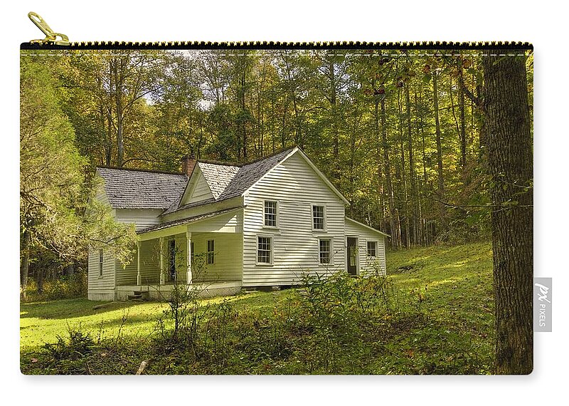 Steve Woody House Zip Pouch featuring the photograph Steve Woody House by Carol Montoya