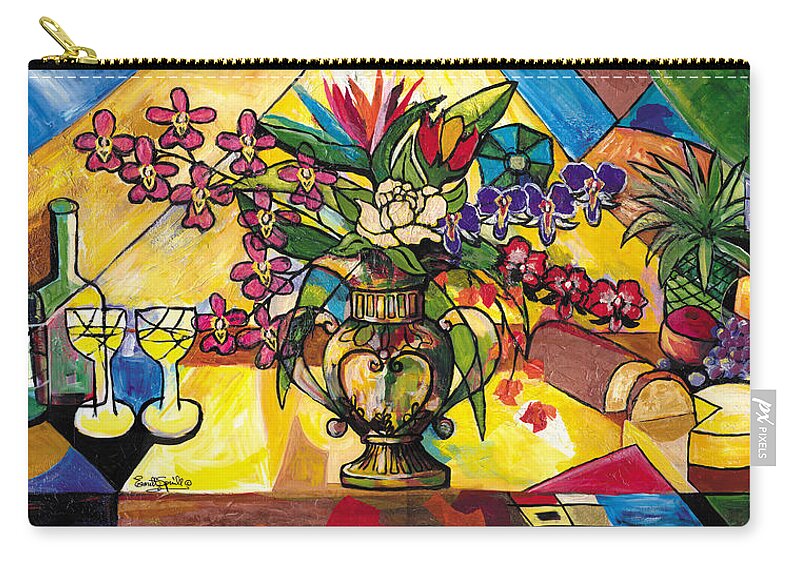 Everett Spruill Zip Pouch featuring the painting Still Life for Venus by Everett Spruill