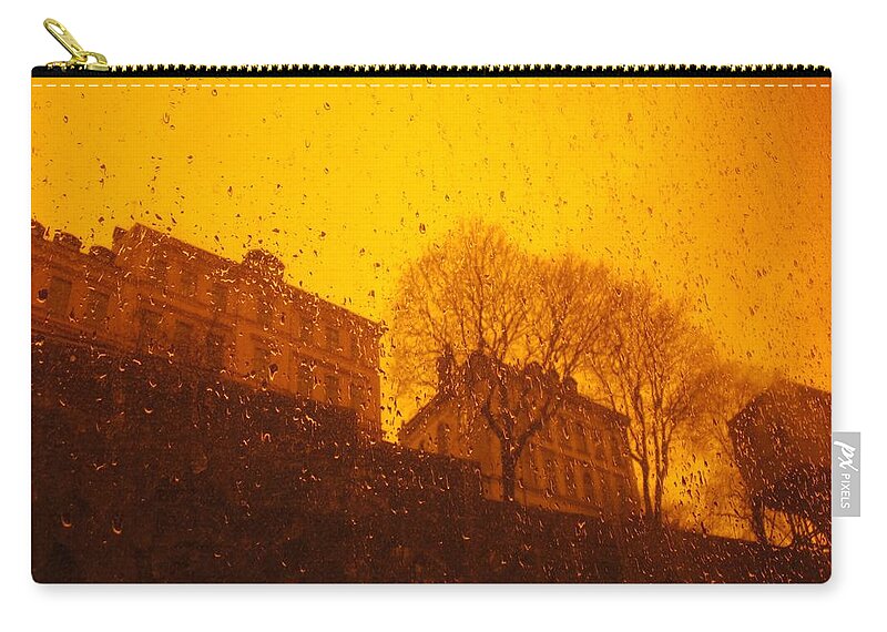 Raindrops Zip Pouch featuring the photograph Stockholm the heights of south in silhouette by Rosita Larsson