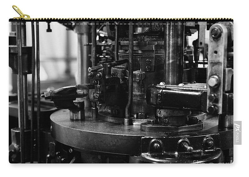 Stocking Frame Zip Pouch featuring the photograph Stocking machine by Riccardo Mottola