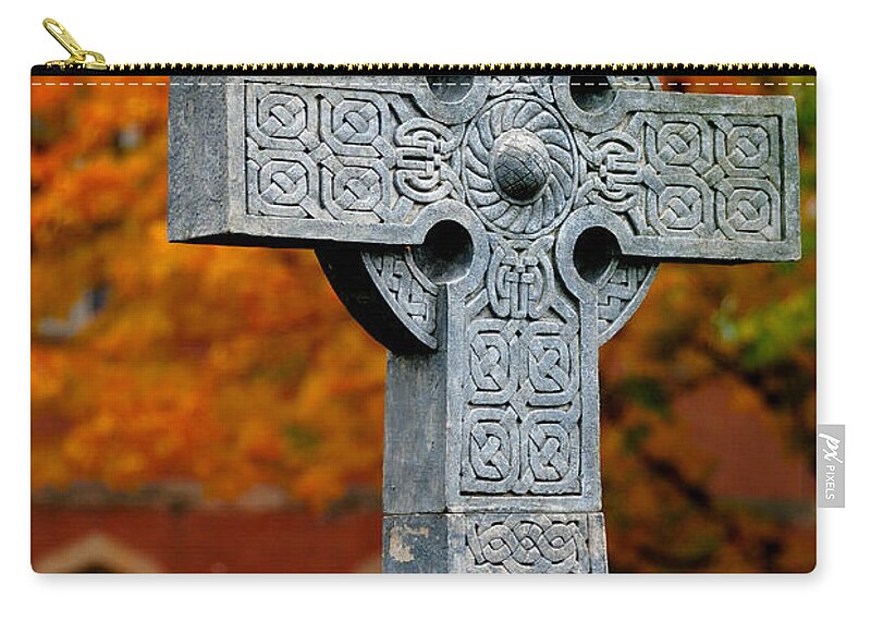 Autumn Zip Pouch featuring the photograph Stone Cross Duquesne University by Amy Cicconi