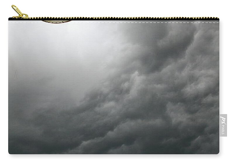 Storm Zip Pouch featuring the photograph Storm Clouds 2AM-113933 by Andrew McInnes
