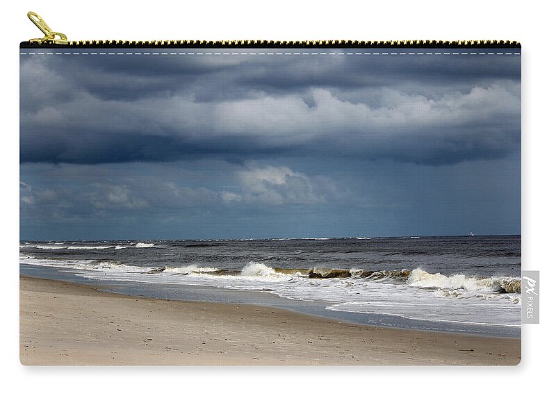 Beach Zip Pouch featuring the photograph Storm Clouds by Cynthia Guinn