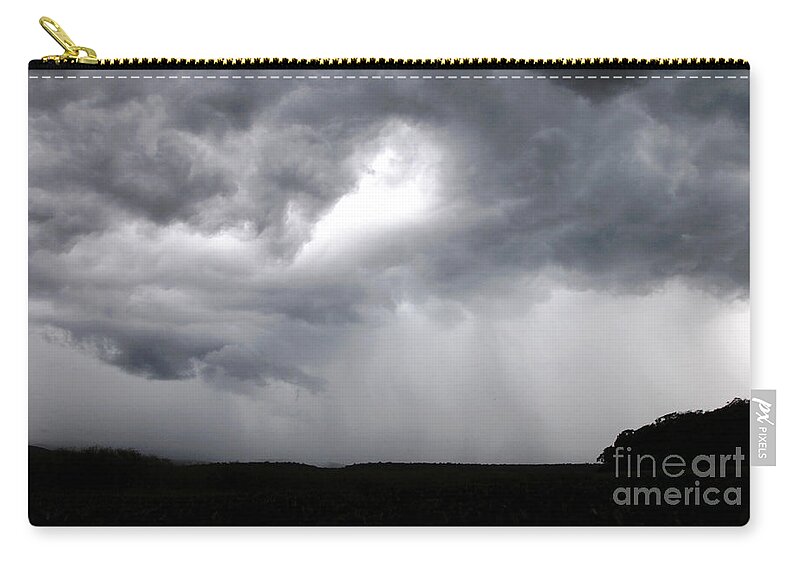 Storm Zip Pouch featuring the photograph Storm Clouds Over the Marimbas by Vivian Christopher