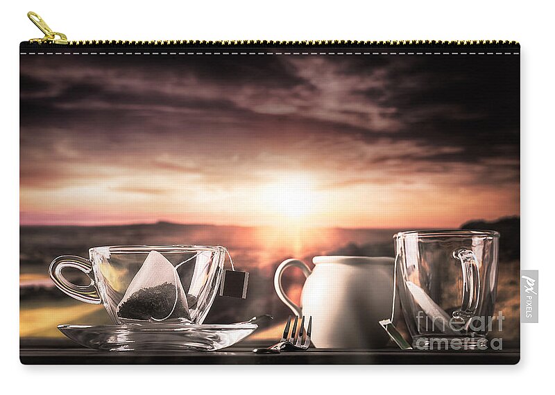 Tea Carry-all Pouch featuring the photograph Storm in a teacup by Simon Bratt