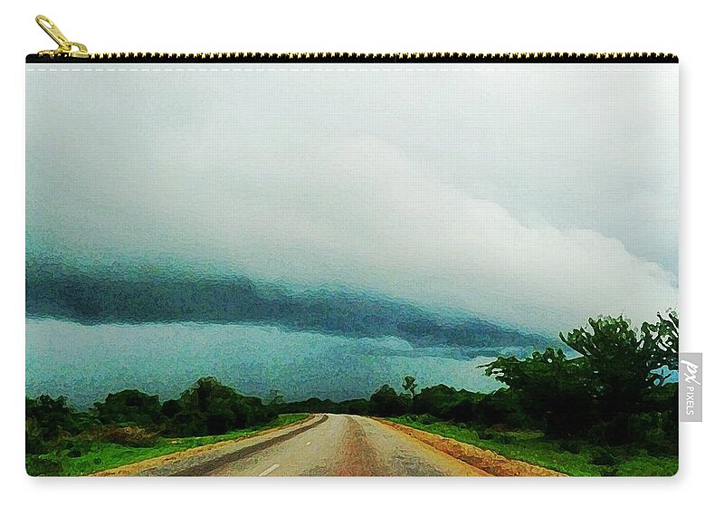 Morogoro Zip Pouch featuring the photograph Storm on the Horizon by Zinvolle Art