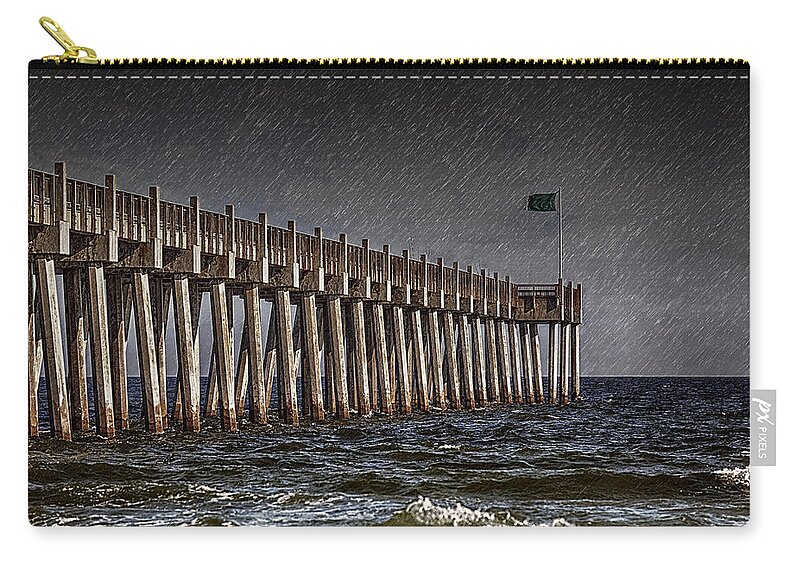 Sea Zip Pouch featuring the photograph Stormscape by Sennie Pierson