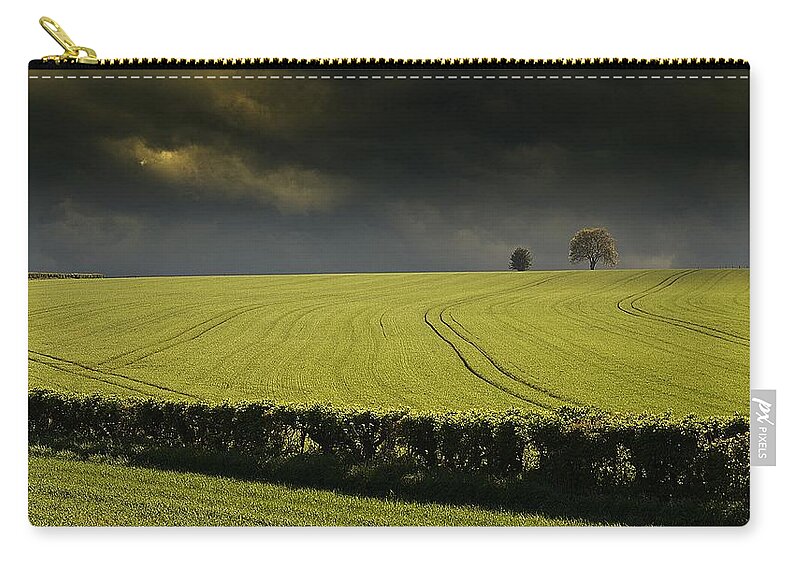 Scenics Zip Pouch featuring the photograph Stormy Day by A Goncalves