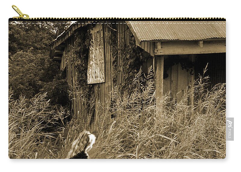 Old House Zip Pouch featuring the photograph Story of a Girl - Rural Life by Marie Jamieson