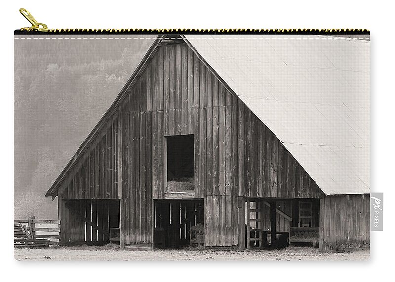 Barn Zip Pouch featuring the photograph Story of the Barn by KATIE Vigil