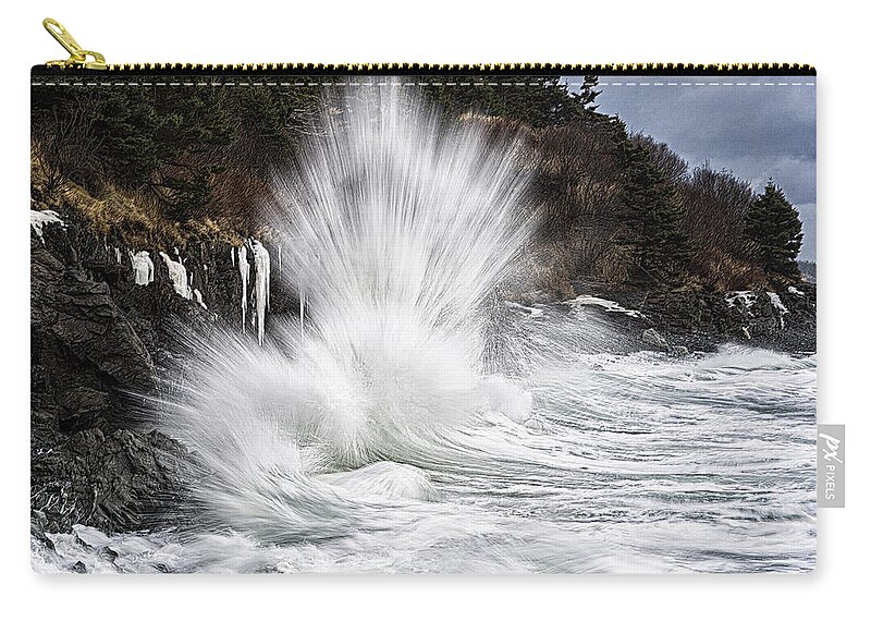 Straight Up Awesome Zip Pouch featuring the photograph Straight Up Awesome by Marty Saccone