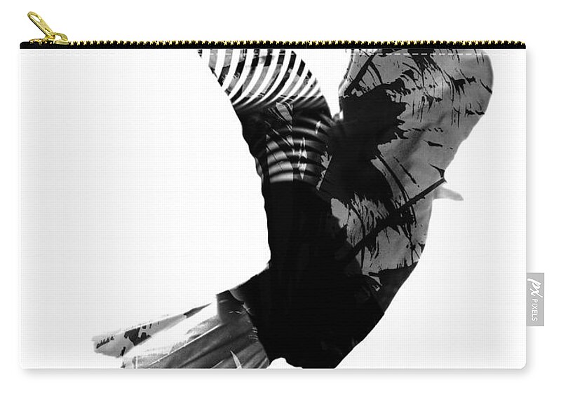 Crow Zip Pouch featuring the photograph Street Crow by J C