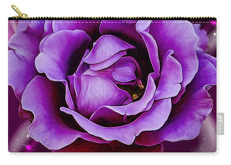 Rose Zip Pouch featuring the photograph Strength From Beauty by Bill and Linda Tiepelman