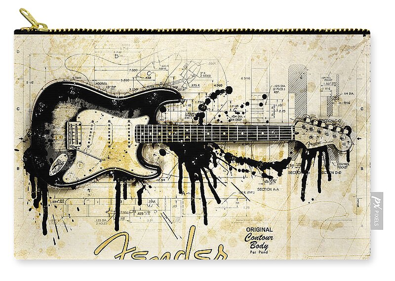 Fender Zip Pouch featuring the digital art Legacy by Gary Bodnar