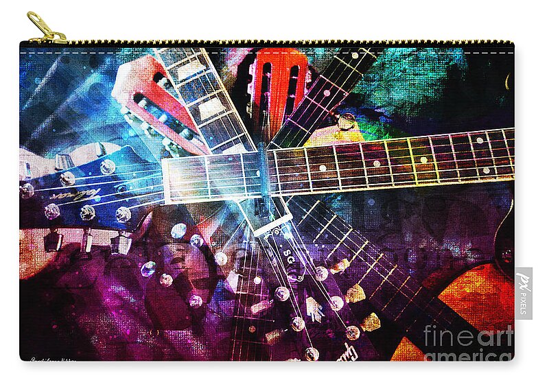 Guitar Zip Pouch featuring the photograph Strings Attached by Randi Grace Nilsberg