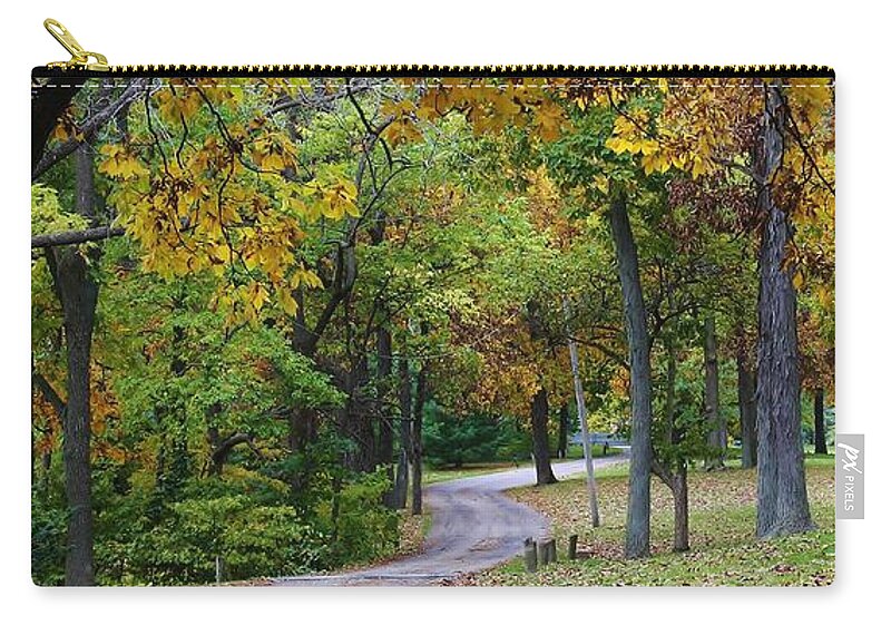 Woodland Zip Pouch featuring the photograph Stroll through the Park by Bruce Bley
