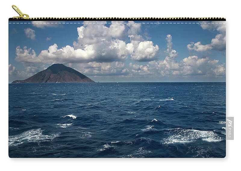Tranquility Zip Pouch featuring the photograph Stromboli Volcano by Mitch Diamond