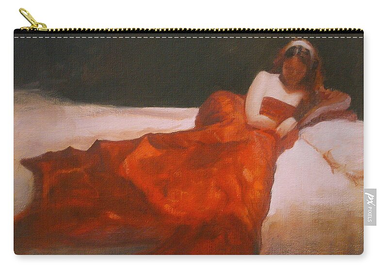 Sensuous Zip Pouch featuring the painting Study for Repose by David Ladmore