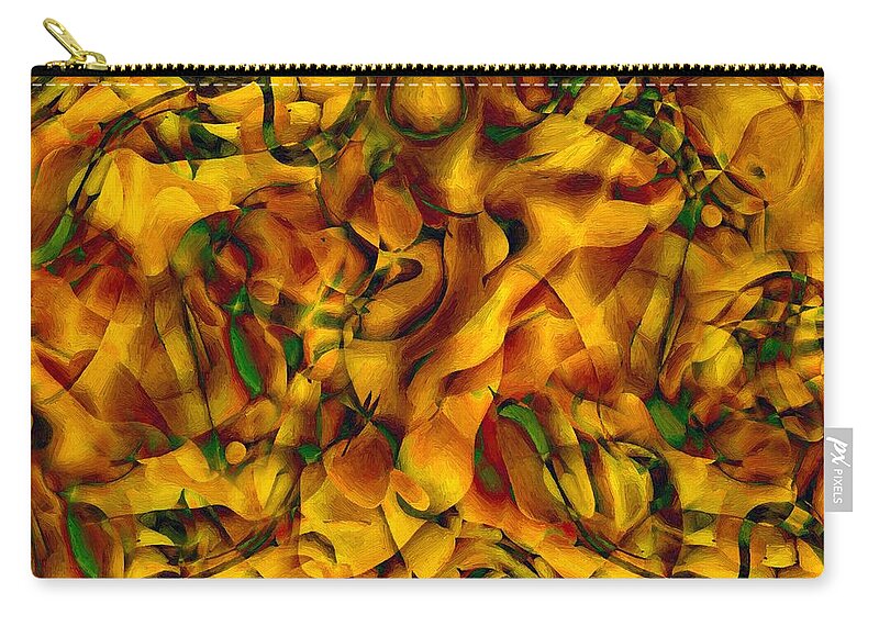 Abstract Zip Pouch featuring the painting Succulence by RC DeWinter