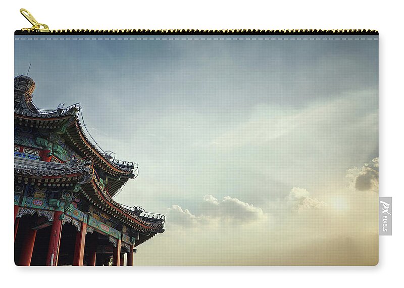 Tranquility Zip Pouch featuring the photograph Summer At Kunming Lake Beijing, The by Andy Brandl