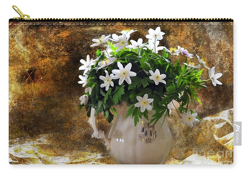 Anemones Zip Pouch featuring the photograph Spring Bouquet by Randi Grace Nilsberg