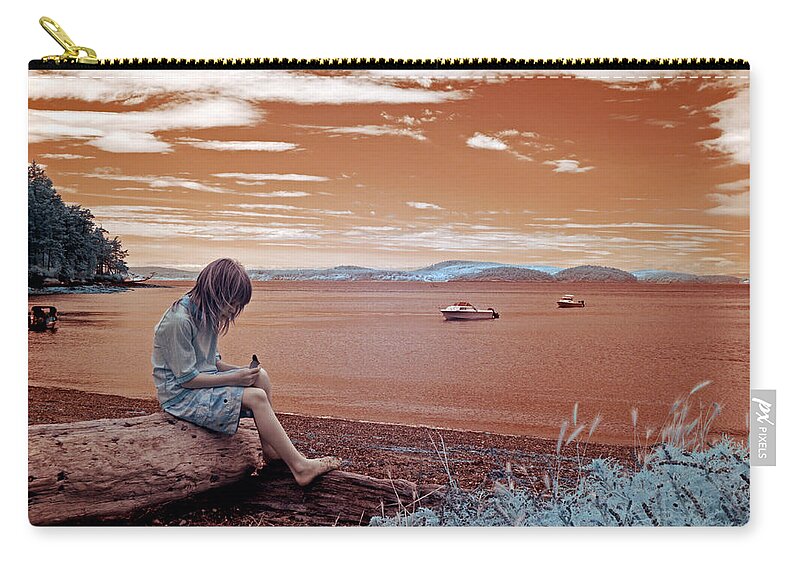 Infrared Zip Pouch featuring the photograph Summer Days by Rebecca Parker