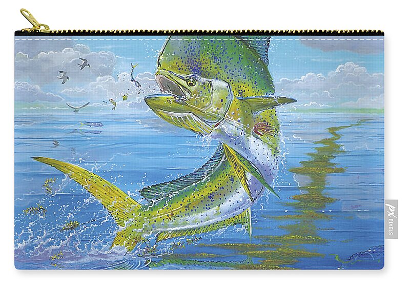 Mahi Zip Pouch featuring the painting Summer Doldrums Off0015 by Carey Chen