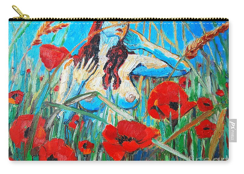  Zip Pouch featuring the painting Summer Dream 1 by Ana Maria Edulescu