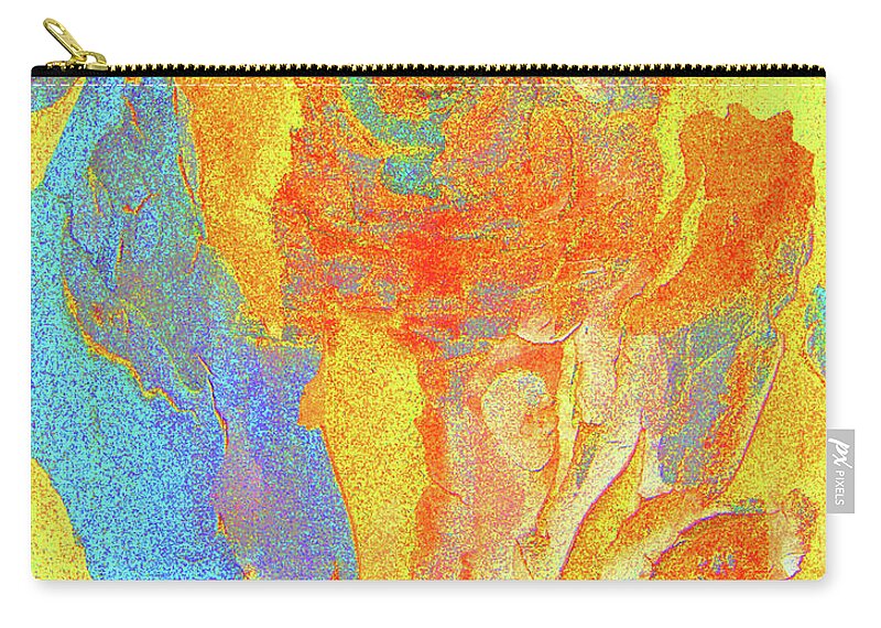 Bark Zip Pouch featuring the photograph Summer Eucalypt Abstract 3 by Margaret Saheed