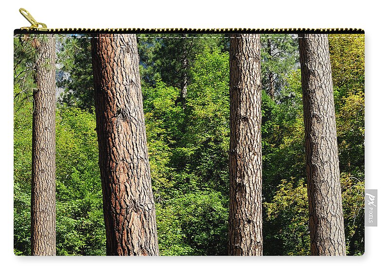 Scenics Zip Pouch featuring the photograph Summer Forest by Art Wager