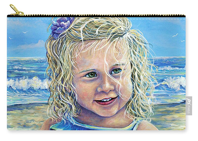 Beach Zip Pouch featuring the painting Summer by Gail Butler
