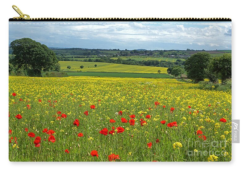 Summer Zip Pouch featuring the photograph Summer In The Countryside by David Birchall