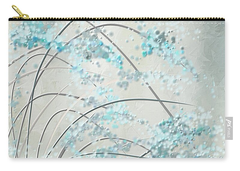 Blue Zip Pouch featuring the painting Summer Showers by Lourry Legarde