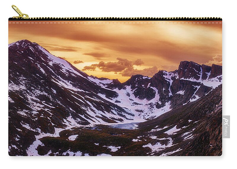 Summer Zip Pouch featuring the photograph Summer Solstice Sunset by Darren White