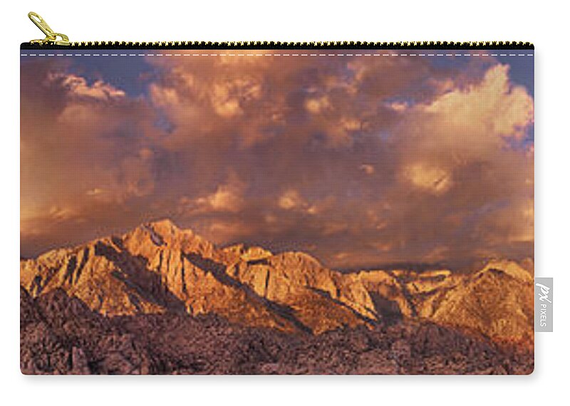 North America Zip Pouch featuring the photograph Summer Storm Clouds Over the Eastern Sierras California by Dave Welling