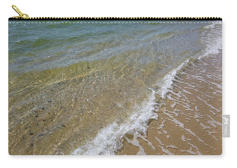 Ocean Zip Pouch featuring the photograph Summer waves by Ellen Paull